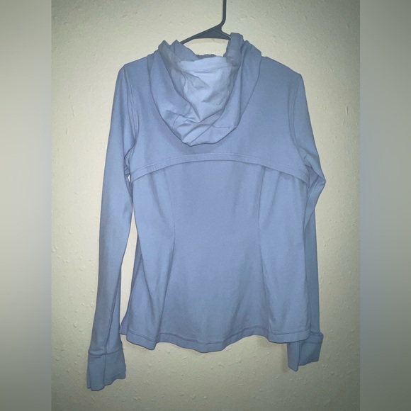 lululemon Hooded Defined Jacket Nulu Color in Pastel Blue size 12 - Picture 6 of 8
